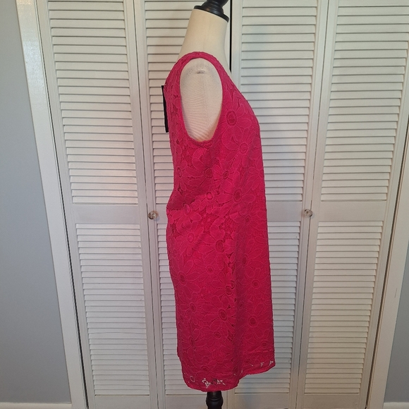 Tiana B got pink daisy lace sleeveless dress large NWT *AH - Picture 7 of 8